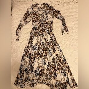 Free People Multicolor Floral Long Sleeve Dress